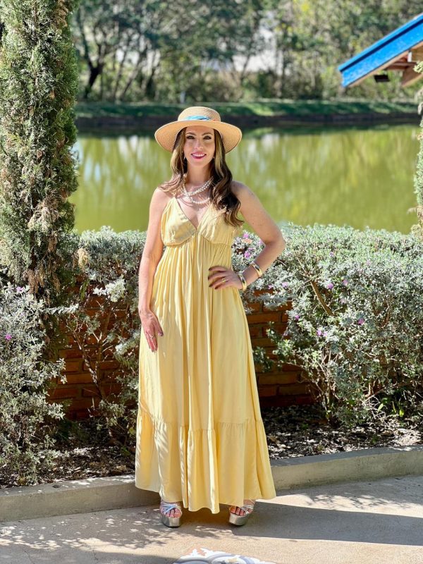 vestido costa aberta