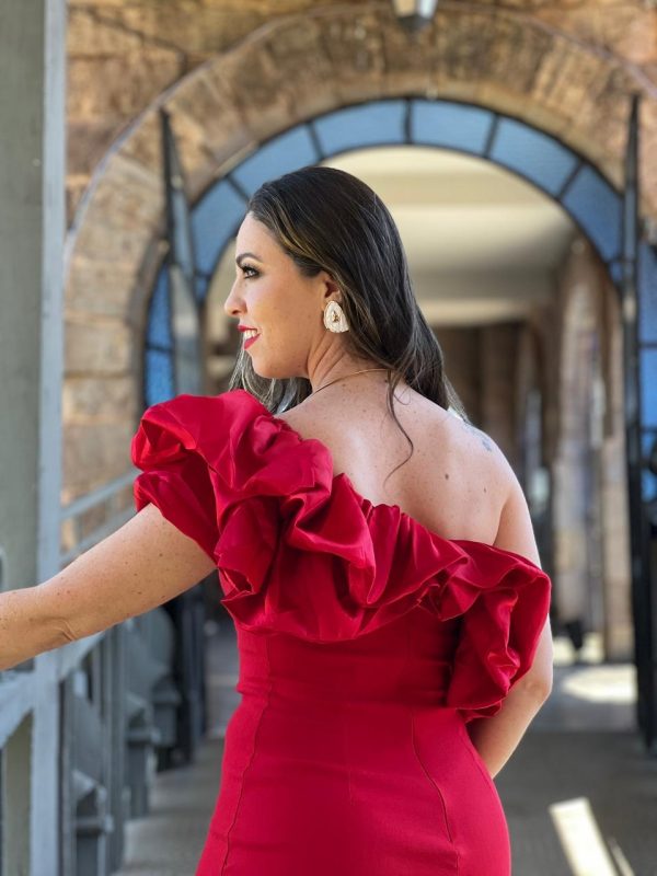 vestido serena babado vestido serena babado