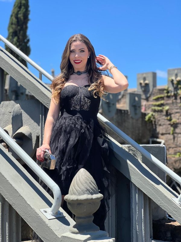 vestido lemise preto tule vestido lemise preto tule