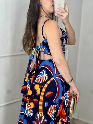 vestido floral coleção florata